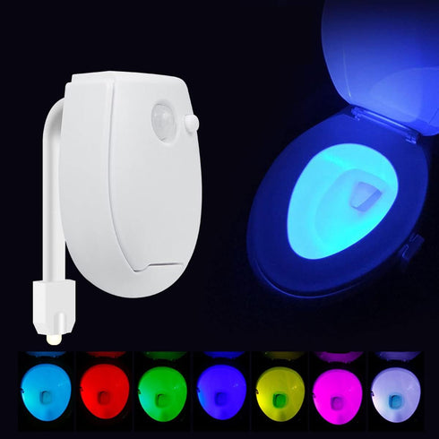 Toilet Light with Motion Detection White Sensor LED Bathroom Toilet Bowl Light...