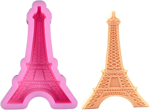 Paris Eiffel Tower Silicone Mold, 3D Chocolate Fondant Mold for DIY Cake Decorating, Mini Soap Resin Polymer Clay Mould...