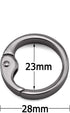 6pcs 28mm Round Spring Snap Hooks Clip DIY Accessories for Handbag Purse Shoulder Strap Key Chains Buckle Alloy Circle Round Carabiner Metal Sprin...