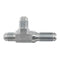 2704-06-06-06-FG Forged Steel Bulkhead Run Tee Tube Fitting, 9/16"-18 SAE x 9/16"-18 SAE x 9/16"-18 SAE Thread, 3/8" Male JIC x 3/8" Male JIC x 3/...