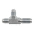 2704-06-06-06-FG Forged Steel Bulkhead Run Tee Tube Fitting, 9/16"-18 SAE x 9/16"-18 SAE x 9/16"-18 SAE Thread, 3/8" Male JIC x 3/8" Male JIC x 3/...