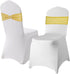 Eternal Beauty Set of 10 Gold Chair Sashes Glitter Chair Band Spandex Chair Sashes for Folding Chairs Wedding...