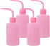 4 Packs Wash Bottle Plastic Tattoo Wash Bottle Water Squirt Bottle Squeeze Diffuser Bottle Food Dispensers Salad Jam Bottle (Pink)...
