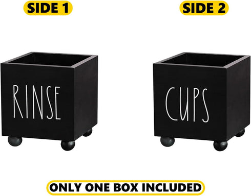 Bathroom Cup Dispenser, Farmhouse Dixie Cup Holder, 3 oz 5 oz Paper Mouthwash Cup Storage Box, Wooden Disposable Cup Caddy, Water Dispenser Cup Ho...