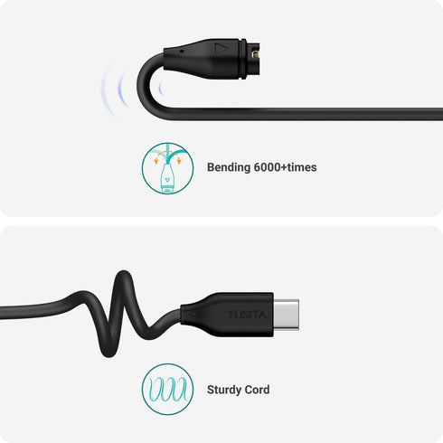 TUSITA USB-C Plug Charging/Data Cable Compatible with Garmin Watch - 1M, 2-Pack......