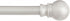 Kenney KN55971 Davenport Ball End Petite Café Decorative Window Curtain Rod, 48-86" Adjustable Length, Brushed Nickel Finish, 1/2" Diameter Steel ...