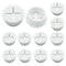 12Pcs 1 Inch Rubber Desk Grommet, Flexible Wire Cord Grommets, Silicone Cable Hole Cover for Office Desk Table Furniture Wall Organizer (White)...
