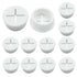 12Pcs 1 Inch Rubber Desk Grommet, Flexible Wire Cord Grommets, Silicone Cable Hole Cover for Office Desk Table Furniture Wall Organizer (White)...