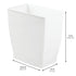 iDesign,Plastic Spa Rectangular Trash, Waste Basket Garbage Can for Bathroom, Bedroom, Home Office, Dorm, College, 2.5 Gallon, White...
