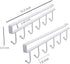 AliCH Mug Holder 2pcs Under Cabinet Mug Hooks Rack, Nail Free Coffee Cups Holder,Under Shelf Hanger for Cups/Kitchen Utensils/Ties Belts/Scarf/Key...