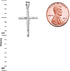Dainty Crucifix Cross Pendant in Solid Sterling Silver...