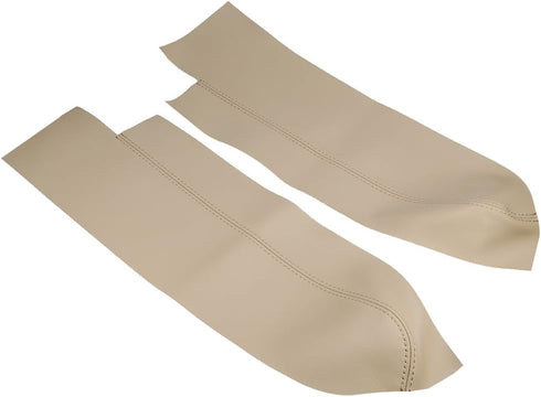 2pcs (1Pair) Microfiber Leather Front Door Panels Armrest Cover Replacement for Honda Cr-V CRV 2007-2012 (Leather Only) Beige Tan...