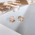 Clip On Pink Flower Pearl Fake Stud Earrings for Women No Piercings Ear Fashion Elegant Cherry Blossom Huggie Studs Wedding Valentines Day Jewelry...