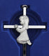 Silver Toned Girl Wall Cross Infant Blessing Baby Plaque Wall Decor Hanging Gift...