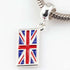 UK Flag Charm 925 Sterling Silver Symol of England Pandant Country Charm for Bracelet...