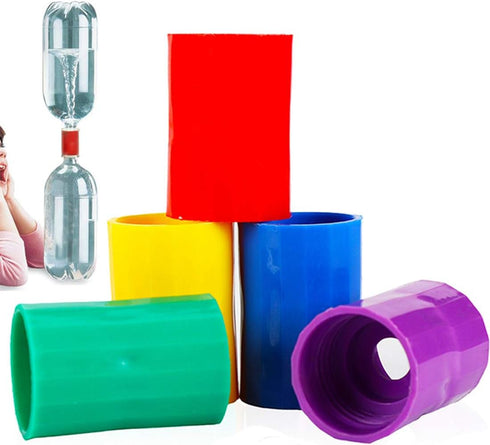 Tornado Bottle Connectors Cyclone Tube, Plastic Tornado Connector Vortex Bottle Connectors for Students Scientific Experiment and Test (5 Pcs)...