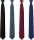 Bencailor 4 Pcs 24 Inch Men's Clip-on Ties Solid Color Men's Tie Pretied Clip on Ties for Men Men's Clip on Necktie Men's Button Ties(Black, Charc...