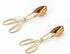 2-PACK Serving Tongs for Buffet Party Catering,Stainless Steel Thickening Food Tongs Salad/Cake/Bread Tongs Kitchen Salad Scissors (Golden)...
