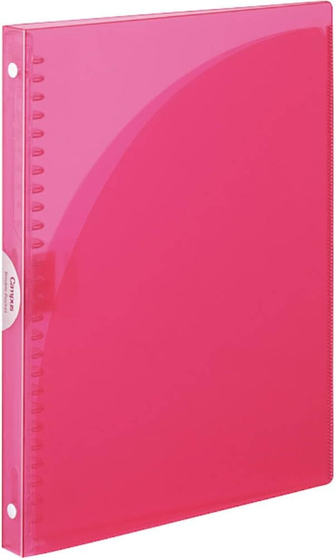 Kokuyo Campus Slide Binder, Adapt Slim, Double Pockets, B5, 26 Holes, Up to 65 Sheets, Pink, Japan Import (RU-AP711P)...