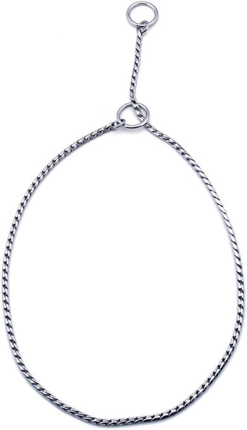 Silver Dog Chain Collar Choke Pet Training Snake Collar with Heavy Links, 26 in, 5 mm...