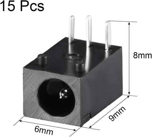 uxcell DC-003 3.5mmx1.0mm DC Power Jack Plug 3 Pin Female Socket Connector 15pcs...