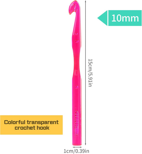 10 mm Crochet Hook, Large Crochet Hooks for Chunky Yarn Ergonomic Knitting Needles Crochet Needle for Beginners and Crocheting Yarn (10 mm)......