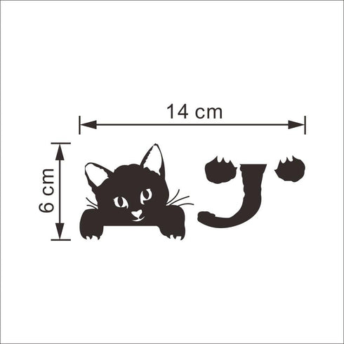 Decaltor Cat Wall Stickers Light Switch Decor Decals Art Mural Baby Nursery Room...