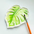 Porcelain Watercolor Palette 6.7in Monstera Leaf Artist Professional Ceramic Palette (Porcelain)...