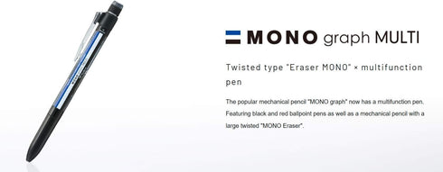 Tombow Mono Graph Multi 2 Color 0.5mm Ballpoint Pen + 0.5mm Mechanical Pencil-Blue (CPA-161D)...