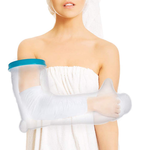 2025 Upgraded Full Arm Cast Cover for Shower Adult, 100% Waterproof Cast Shower Cover Arm, Soft Comfortable Cast Bag Cast Protector, Watertight Se...