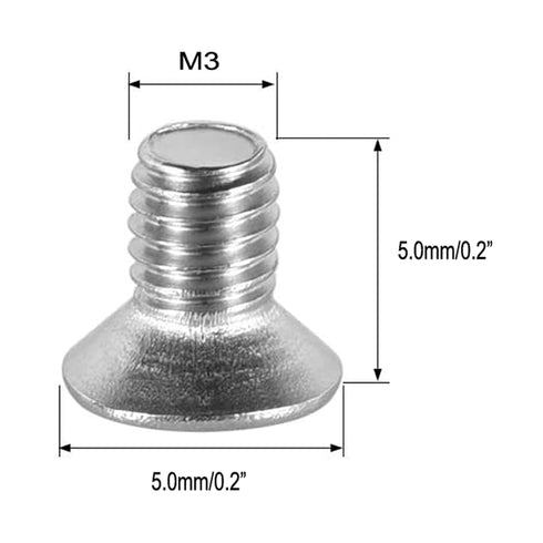 XJS Computer PC Case 2.5-inch HDD M3x5mm Flat Phillips Head Hard Drive Screw 100pcs...