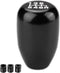 Gear Shift Knob, 6 Speed Universal Car Modification Manual Knob Gear Shift Head Shifter with 3 Plastic Adapters(Black)...