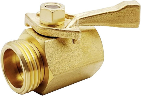 Brass Garden Hose Shut Off Valve, Heavy Duty 3/4 Inch Solid Brass Garden Hose Shut Off Valve (Pack of 2)...