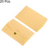 PATIKIL Mini Envelopes, 20 Pack Small Gift Card Holders Retro Gold Heart Business Invitation Envelopes for Wedding Birthday, White Gold...