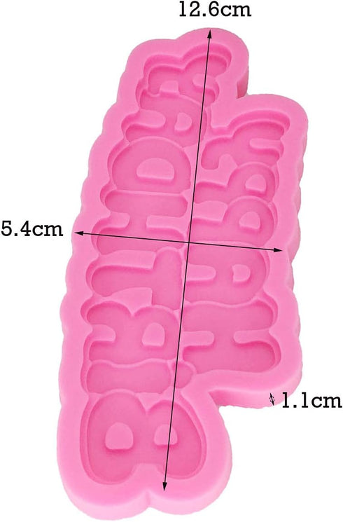 Happy Birthday' Letter Mold 100% Food-grade Silicone Molds Non-stick DIY Cake Decoration Chocolate Candy Gum Fondant Pudding Cupcake Baking Mold f...