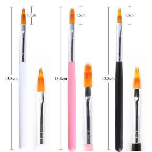 6pcs Ombre Nail Brush Nail Paint Pen for Lace Line Gradient Color Ombre Brush for Gel Nails Wood Nail Art Brushes Nail Design Brushes Acrylic Nail...