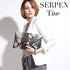 CLARA Women Fashion Snakeskin Pattern Clutch Handbag Envelope Bag Chain Shoulder Bag Evening Party Bag...
