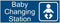 New Baby Changing Station Sign, 8 x 3 in with English and Symbol, Blue for Men, Women, Unisex...