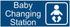 New Baby Changing Station Sign, 8 x 3 in with English and Symbol, Blue for Men, Women, Unisex...