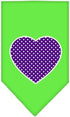 Mirage Pet Products Purple Swiss Dot Heart Screen Print Bandana for Pets, Large, Navy Blue...