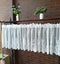 Molaxhome White Lace Valances for Windows 51x16inch, Lace Floral Embroidered Semi Sheer Curtain for Kitchen Cafe Dinning Bath Room 1 Pcs (White)...