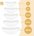 R-kay 6 Pack Square Plastic Serving Bowls - White Plastic bowls 8 oz - Small Plastic Bowls for Parties - Premium White Bowls For Weddings Catering...
