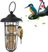 Black Suet Ball Bird Feeder Outdoor Hanging Wire Steel Metal Fat Ball Feeder for Wild Birds...