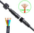 4 wire waterproof connector, 4 Pin Male Female Plug LED Connector,with 16AWG IP68 20CM Extension Cable for Car, Boat,Truck,Indoor/Outdoor LED Stri...