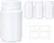 Empty Plastic Pill Bottle Medicine Bottles Reagent Chemical Container with Smooth Screw Lid For Liquid Solid Powder (100cc 4pack)...