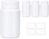 Empty Plastic Pill Bottle Medicine Bottles Reagent Chemical Container with Smooth Screw Lid For Liquid Solid Powder (100cc 4pack)...