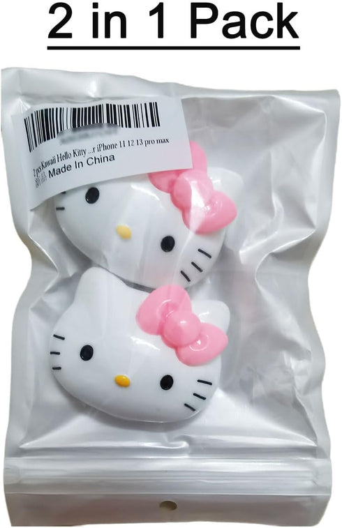 2 pcs Kawaii Kitty Expanding Phone Mount Grip Holder , Cute cat Collapsible Phone Stand , Finger Holder Grip, Anniversary, Christmas, Birthday Gif...