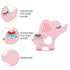 Soft Pink Elephant Teether Toy for Babies 0-6/6-12 Months Silicone Chew Teething Toy,2pcs Baby Pacifier for Gift...