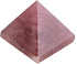 AUNMAS 3cm Quartz Pyramid, Small Strawberry Crystal Love Addition Reiki Stone Energy Tower Figurine for Home Office Decoration Ornament...