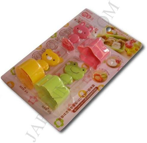 Torune TOR-P-2817 Flower, Round, Star Shaped Bread Cutter Set with Animal Press...